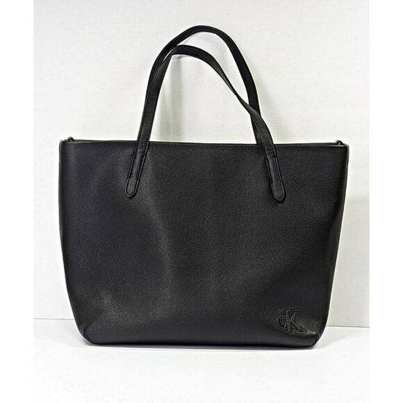 Calvin Klein Women's Ultralight Large Shopper Tote in Black (MSRP $148) - Picture 3 of 10
